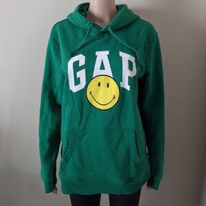 GAP x Smiley Green Hoodie, Men's Medium